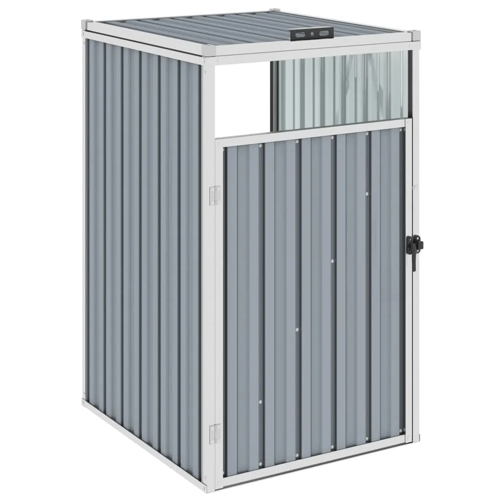 Mülltonnenverkleidung - Universalbox HOMMIE Aufbewahrungsbox Mülltonnenbox Grau 72×81×121 cm Stahl - Trendigen Design&9593